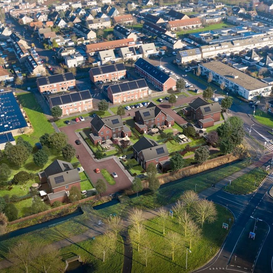Meacase-s-Gravendeel-Hoffelijk-wonen-Triple-Solar-PVT-panelen-Birdview-Nieuwbouw-01